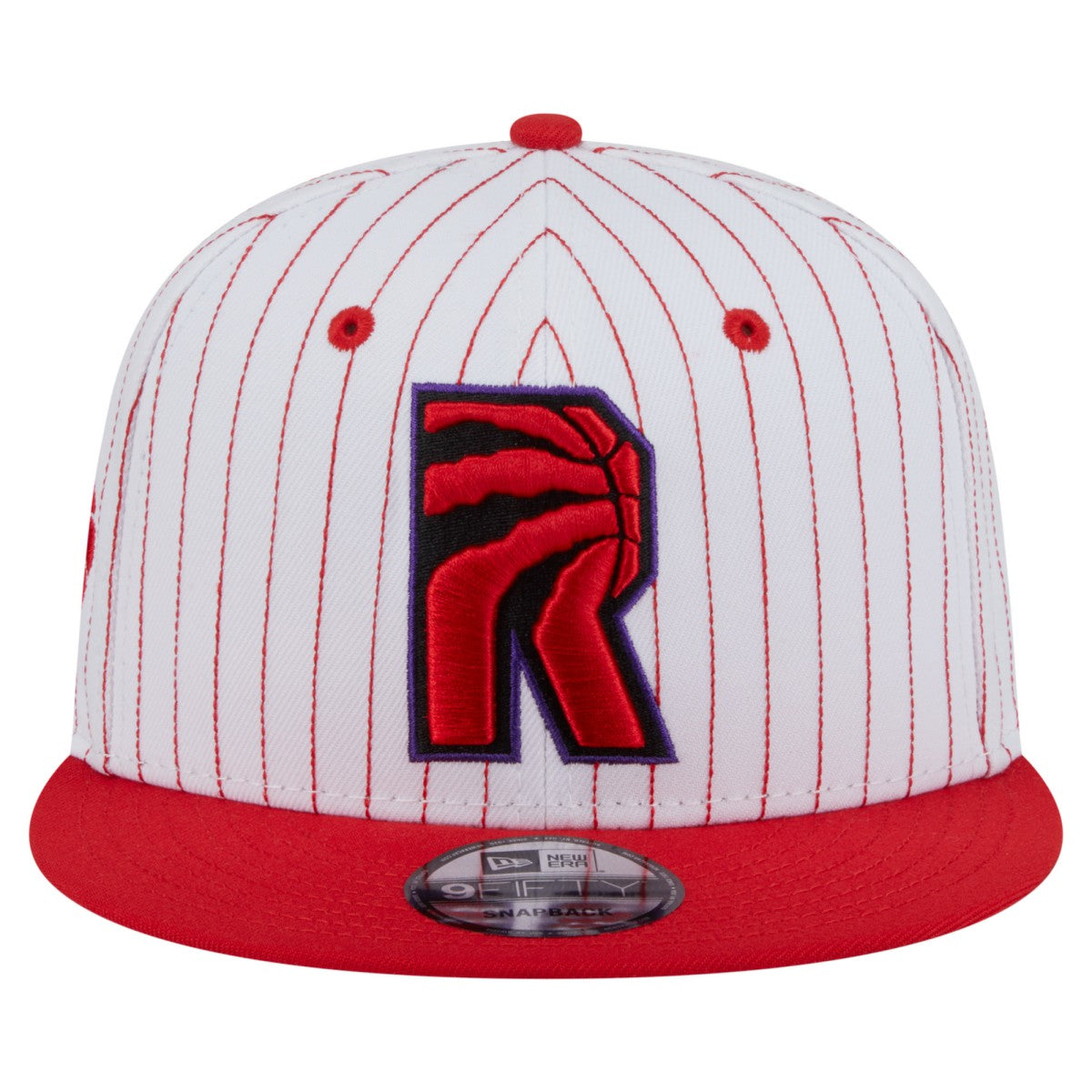New Era Toronto Raptors Deceptor Pinstripe 9FIFTY Snapback Hat White