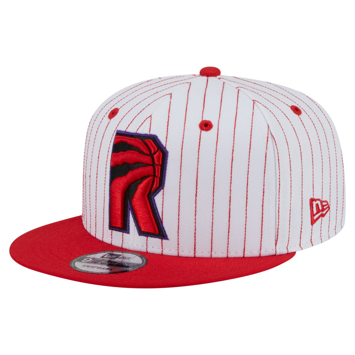 New Era Toronto Raptors Deceptor Pinstripe 9FIFTY Snapback Hat White