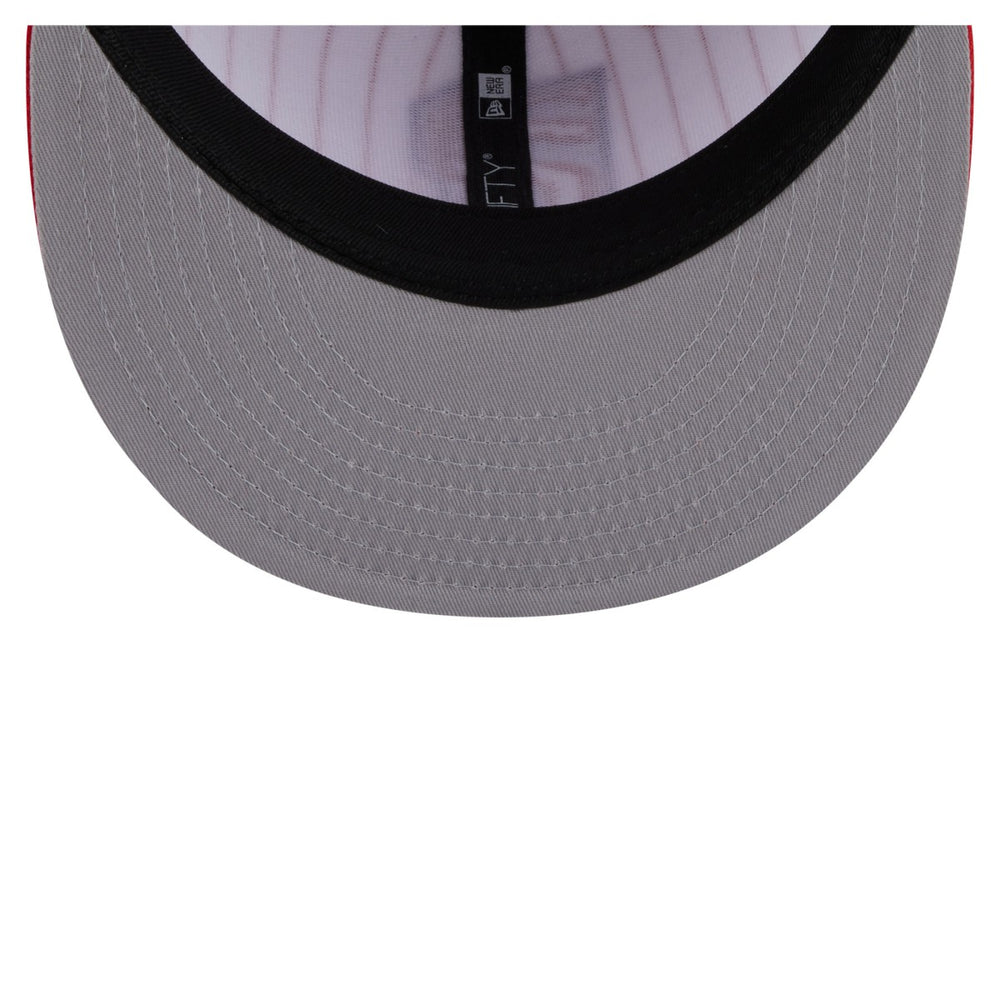 New Era Toronto Raptors Deceptor Pinstripe 9FIFTY Snapback Hat White