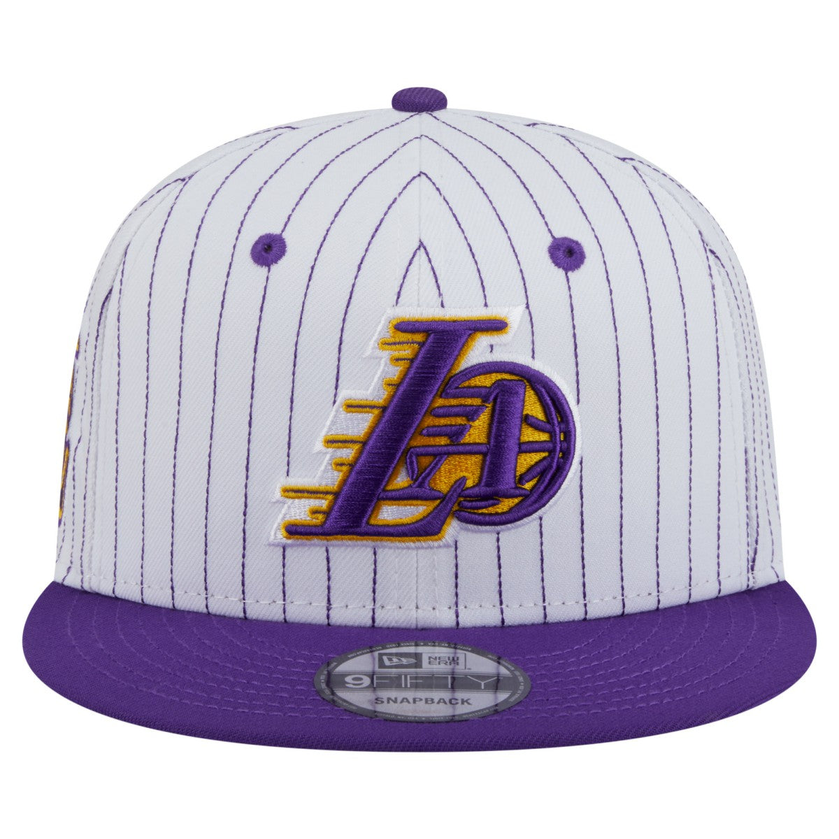 New Era Los Angeles Lakers Deceptor Pinstripe 9FIFTY Snapback Hat White