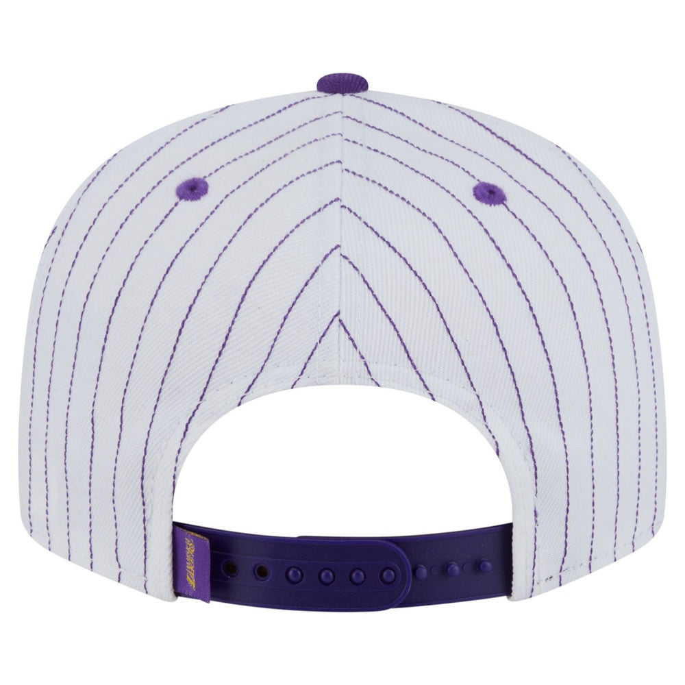 New Era Los Angeles Lakers Deceptor Pinstripe 9FIFTY Snapback Hat White
