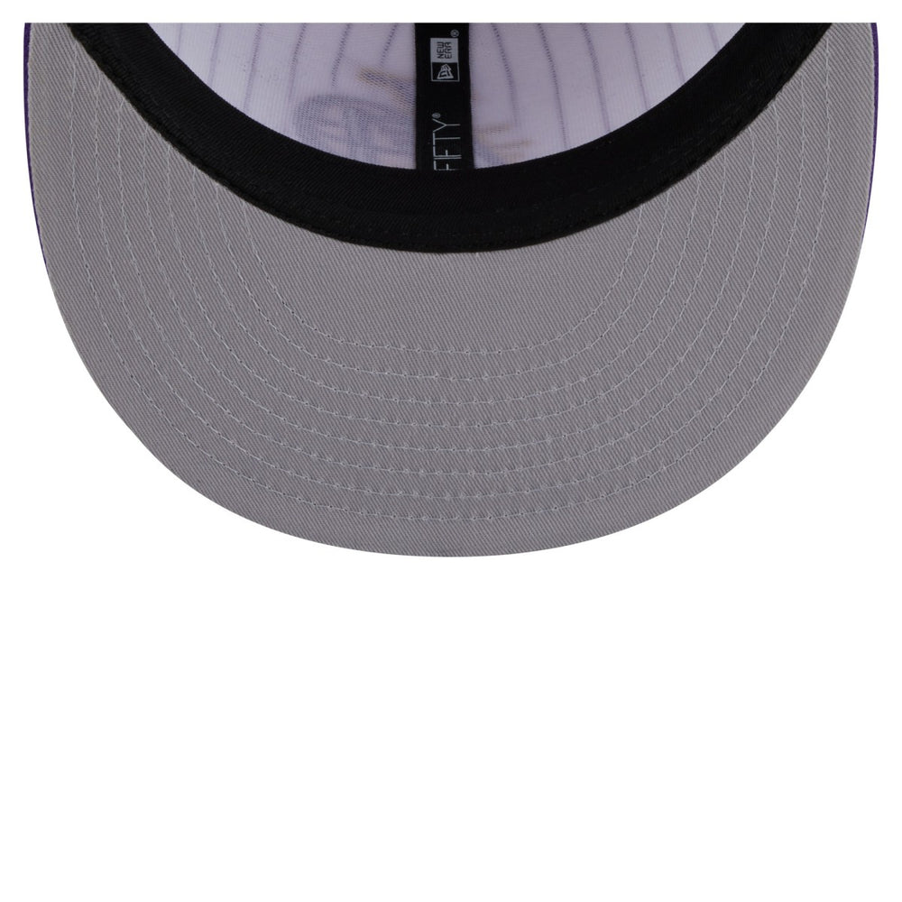 New Era Los Angeles Lakers Deceptor Pinstripe 9FIFTY Snapback Hat White