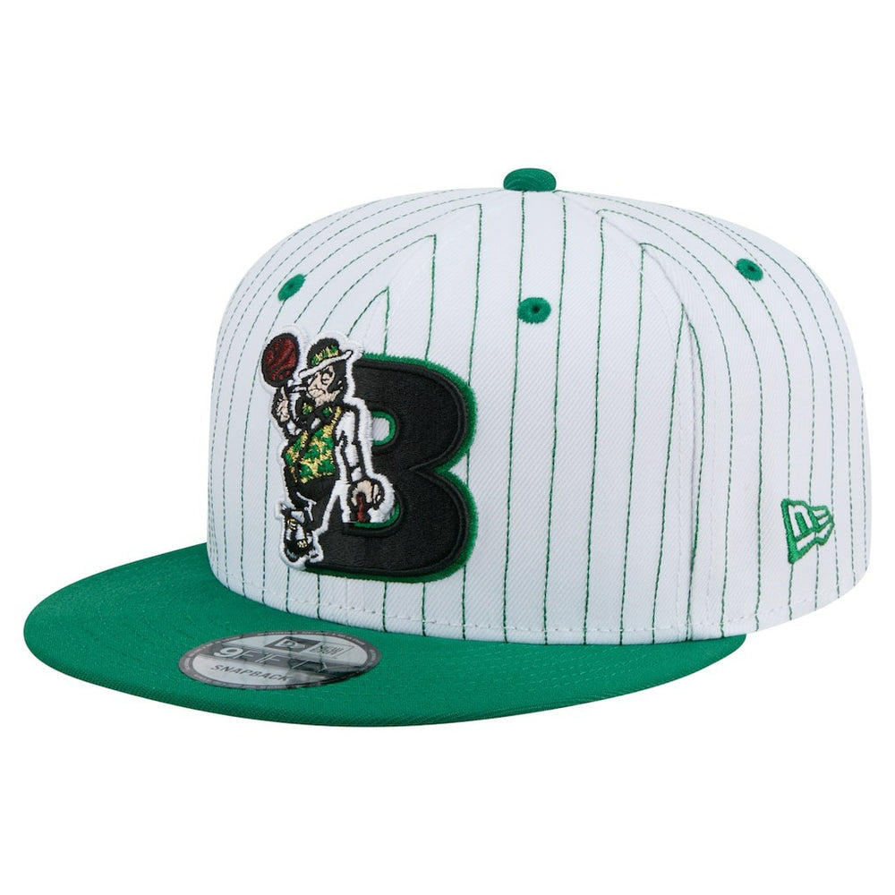 New Era Boston Celtics Deceptor Pinstripe 9FIFTY Snapback Hat White