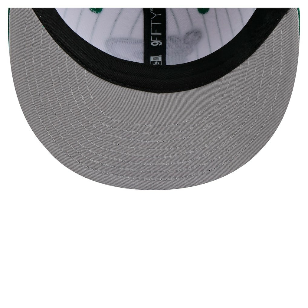 New Era Boston Celtics Deceptor Pinstripe 9FIFTY Snapback Hat White
