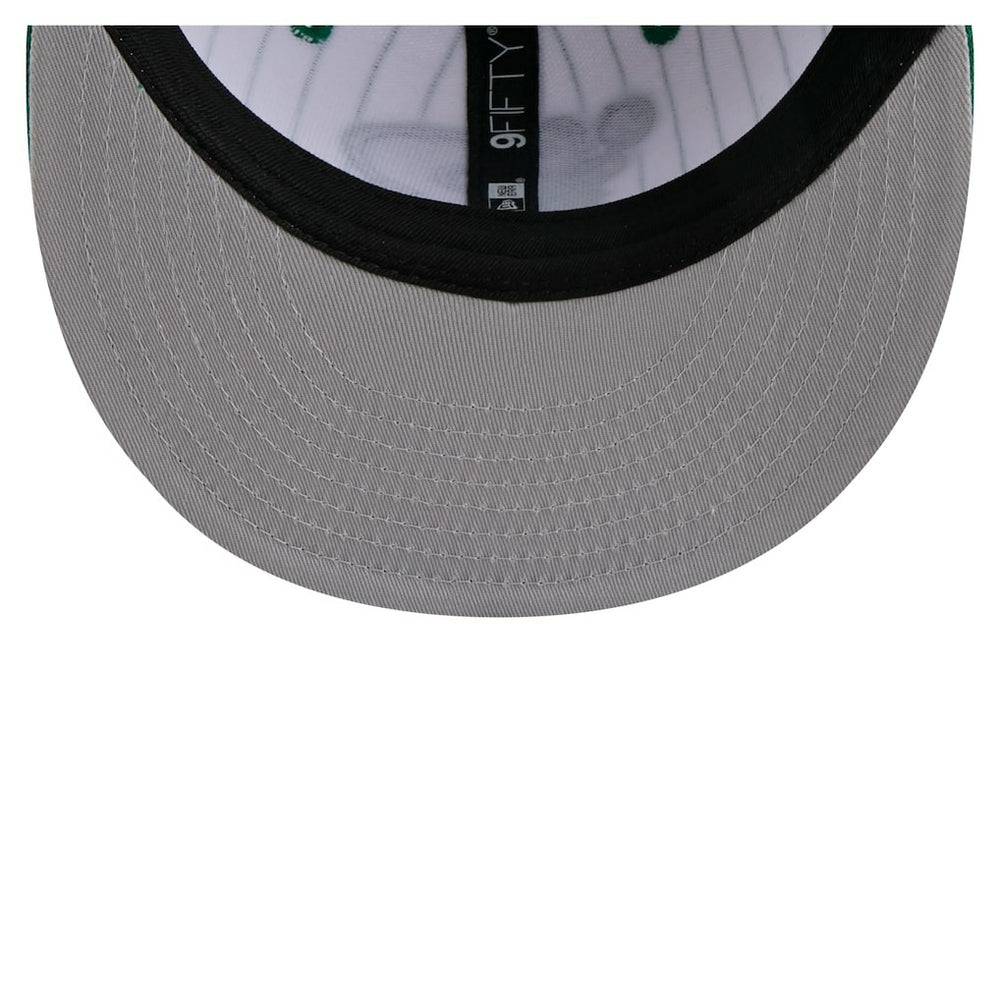 New Era Boston Celtics Deceptor Pinstripe 9FIFTY Snapback Hat White