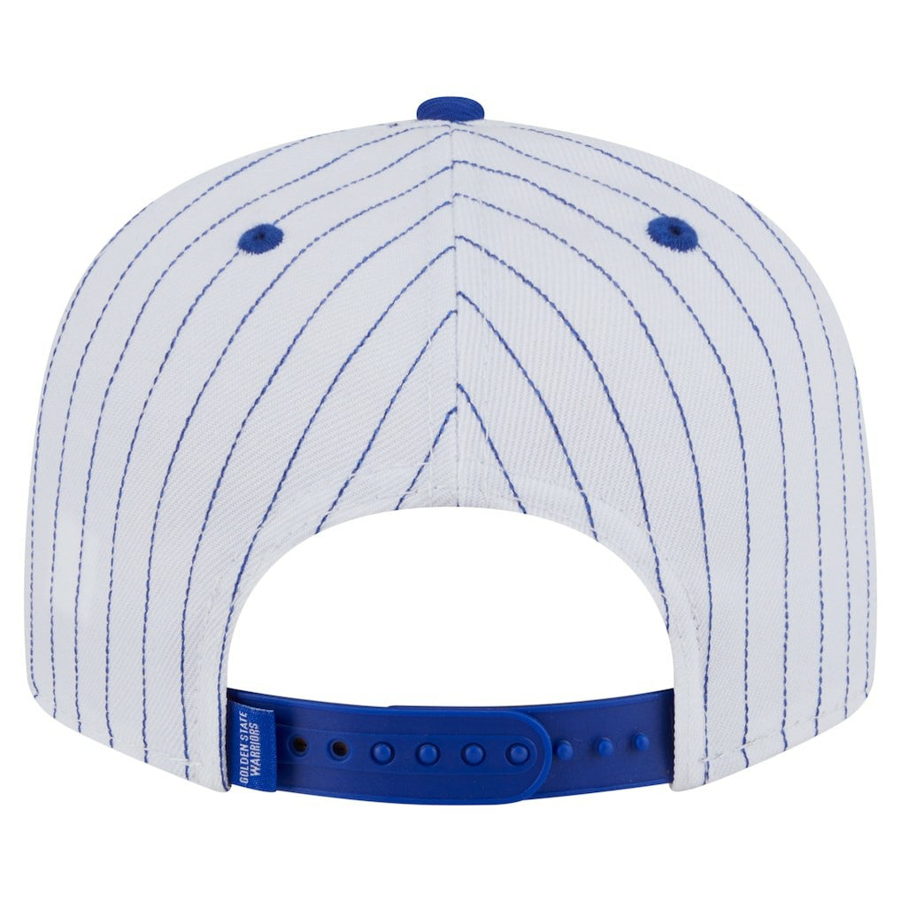 New Era Golden State Warriors Deceptor Pinstripe 9FIFTY Snapback Hat White