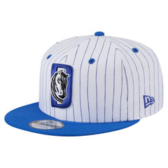 New Era Dallas Mavericks Deceptor Pinstripe 9FIFTY Snapback Hat White