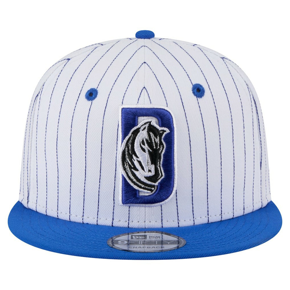 New Era Dallas Mavericks Deceptor Pinstripe 9FIFTY Snapback Hat White