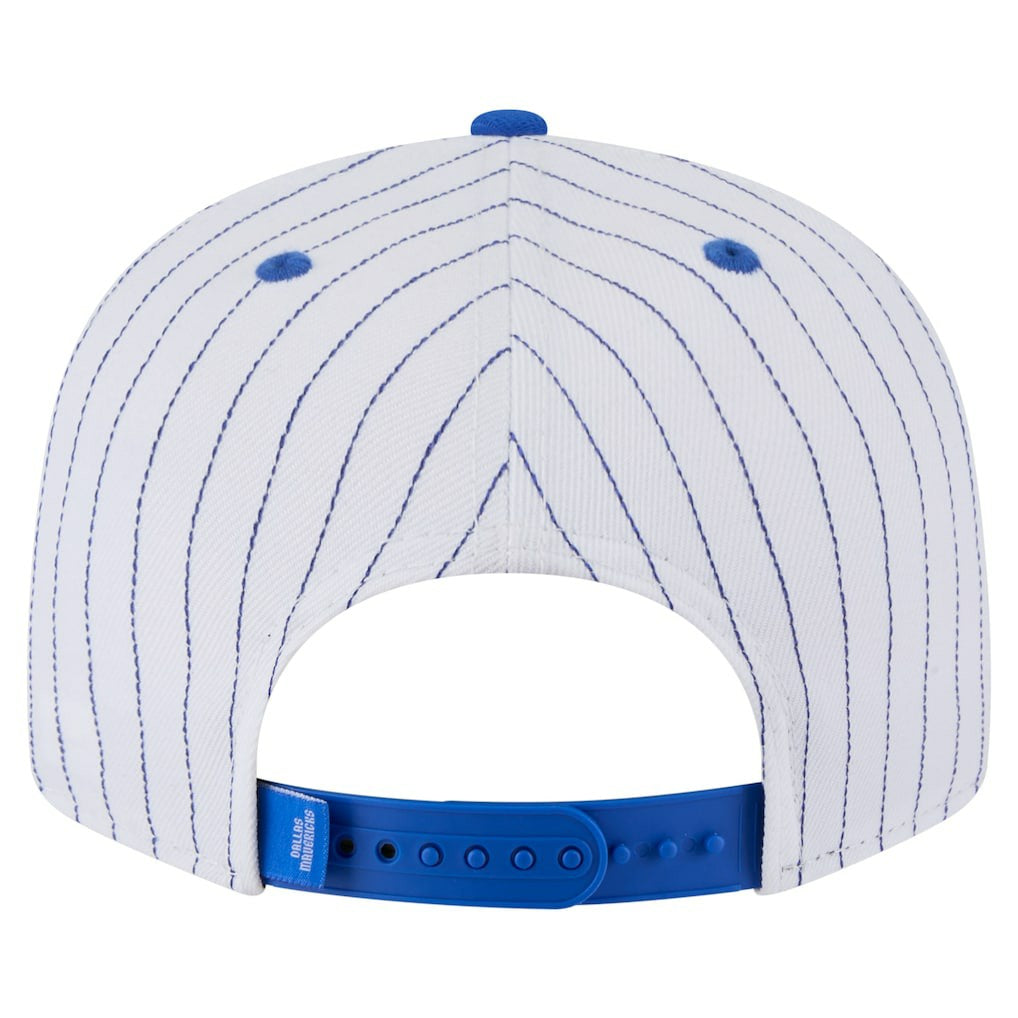 New Era Dallas Mavericks Deceptor Pinstripe 9FIFTY Snapback Hat White