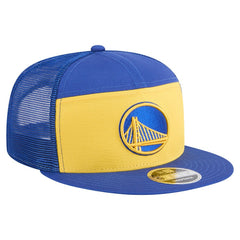 New Era Golden State Warriors Outdoor Split Panel 9FIFTY Snapback Hat Gold/Royal