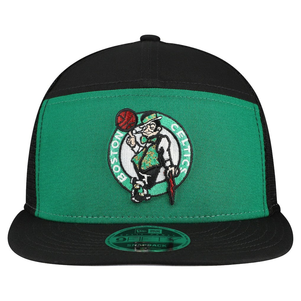 New Era Boston Celtics Outdoor Split Panel 9FIFTY Snapback Hat Kelly Green/Black