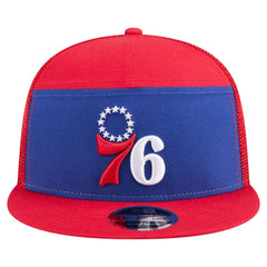 New Era Philadelphia 76ers Outdoor Split Panel 9FIFTY Snapback Hat Royal/Red
