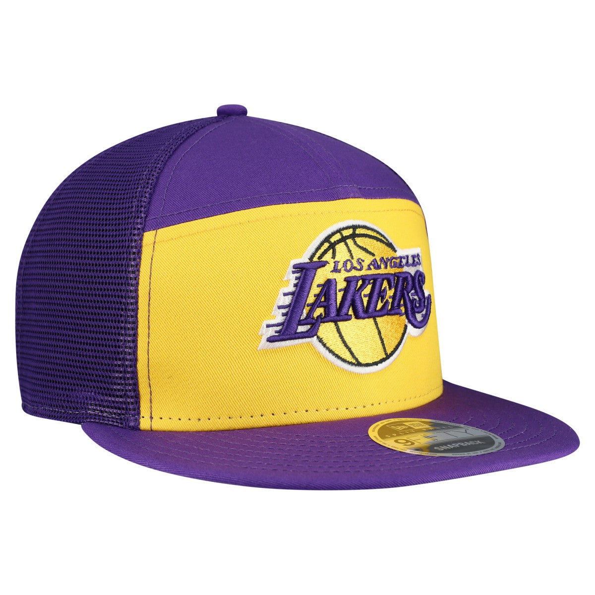 New Era Los Angeles Lakers Outdoor Split Panel 9FIFTY Snapback Hat Gold/Purple