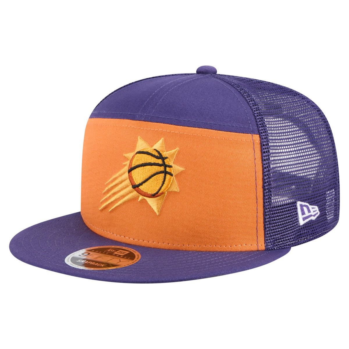New Era Phoenix Suns Outdoor Split Panel 9FIFTY Snapback Hat Orange/Purple