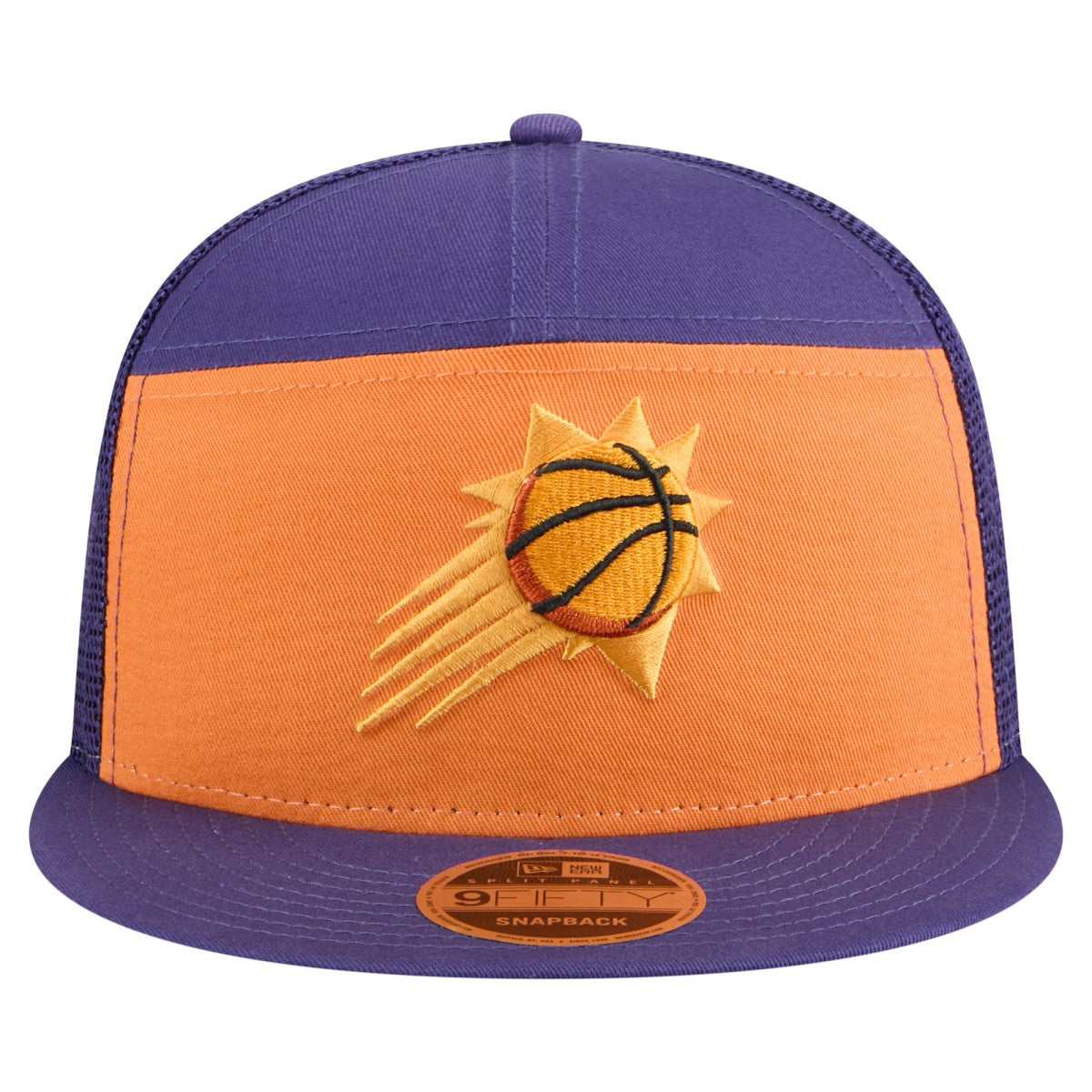 New Era Phoenix Suns Outdoor Split Panel 9FIFTY Snapback Hat Orange/Purple
