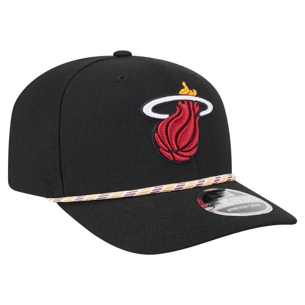 New Era Miami Heat Rope 9SEVENTY Adjustable Hat Black