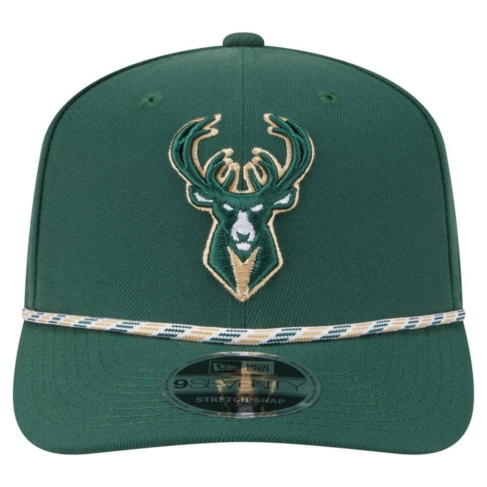 New Era Milwaukee Bucks Rope 9SEVENTY Adjustable Hat Hunter Green