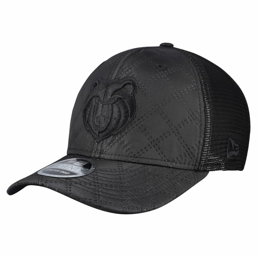 New Era Memphis Grizzlies Quilted 9SEVENTY Trucker Adjustable Hat Black