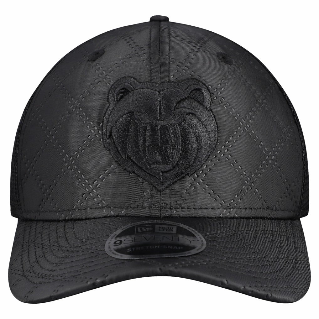New Era Memphis Grizzlies Quilted 9SEVENTY Trucker Adjustable Hat Black
