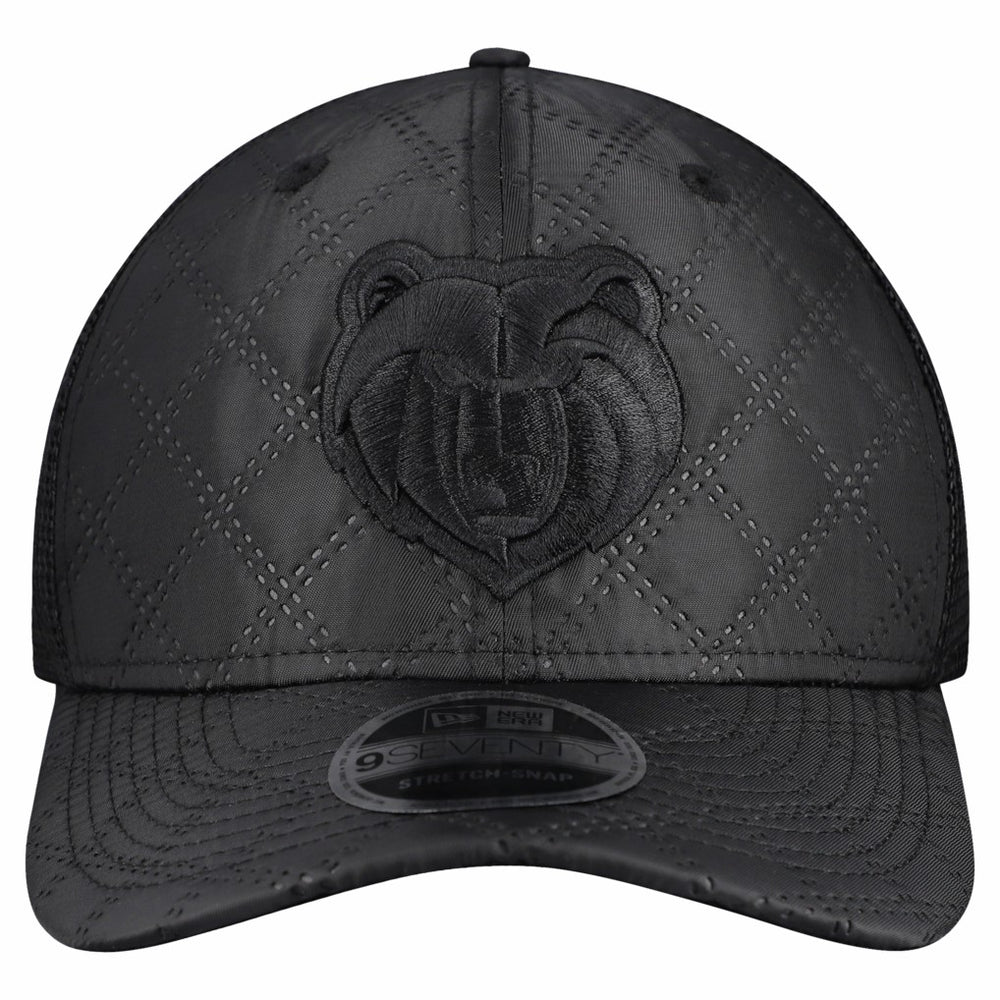 New Era Memphis Grizzlies Quilted 9SEVENTY Trucker Adjustable Hat Black