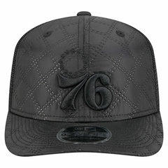 New Era Philadelphia 76ers Quilted 9SEVENTY Trucker Adjustable Hat Black
