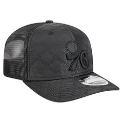 New Era Philadelphia 76ers Quilted 9SEVENTY Trucker Adjustable Hat Black