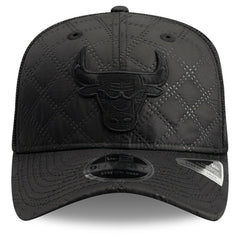 New Era Chicago Bulls Quilted 9SEVENTY Trucker Adjustable Hat Black