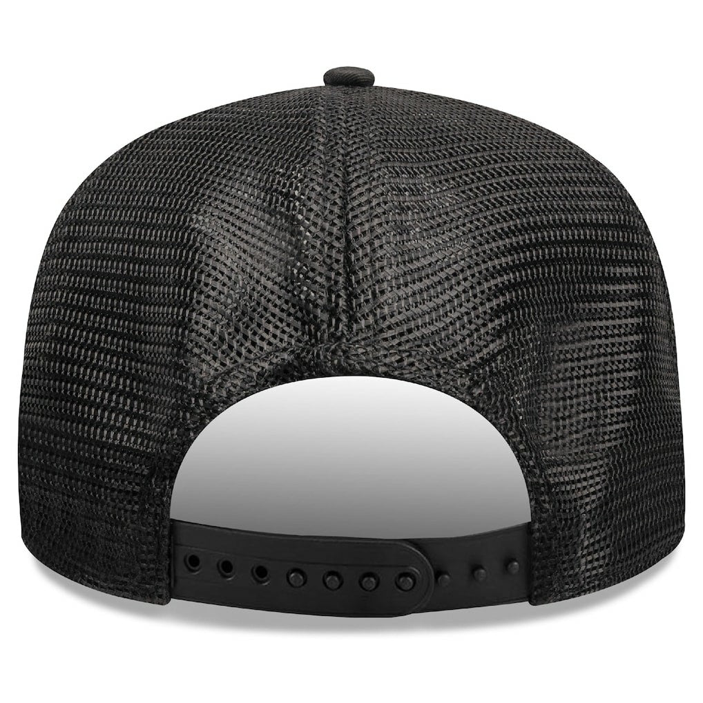 New Era Boston Celtics Quilted 9SEVENTY Trucker Adjustable Hat Black