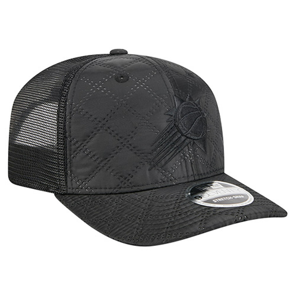 New Era Phoenix Suns Quilted 9SEVENTY Trucker Adjustable Hat Black