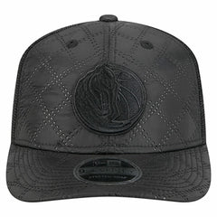 New Era Dallas Mavericks Quilted 9SEVENTY Trucker Adjustable Hat Black