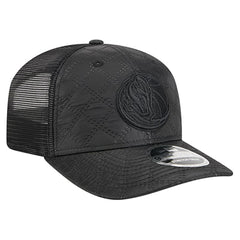 New Era Dallas Mavericks Quilted 9SEVENTY Trucker Adjustable Hat Black