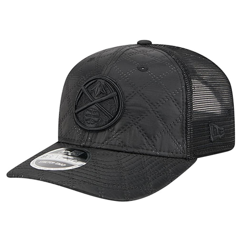 New Era Denver Nuggets Quilted 9SEVENTY Trucker Adjustable Hat Black