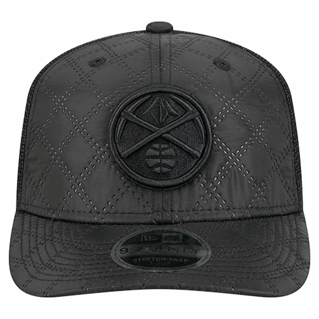 New Era Denver Nuggets Quilted 9SEVENTY Trucker Adjustable Hat Black