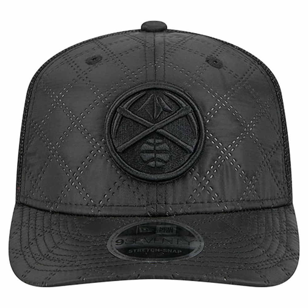 New Era Denver Nuggets Quilted 9SEVENTY Trucker Adjustable Hat Black