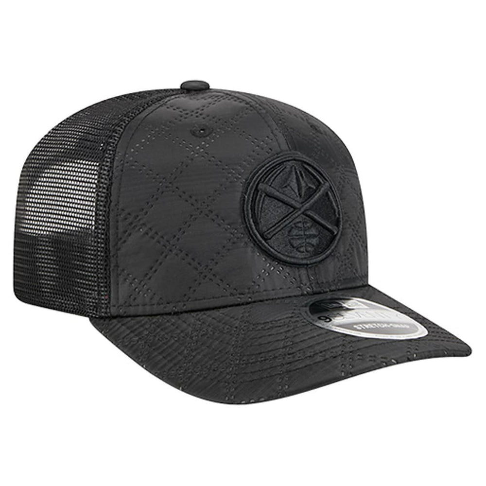 New Era Denver Nuggets Quilted 9SEVENTY Trucker Adjustable Hat Black