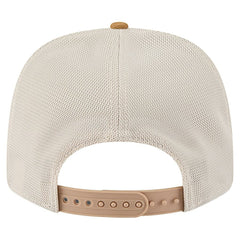 New Era Boston Celtics Two-Tone 9SEVENTY Adjustable Trucker Hat Tan/Light Brown