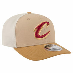 New Era Cleveland Cavaliers Two-Tone 9SEVENTY Adjustable Trucker Hat Tan/Light Brown