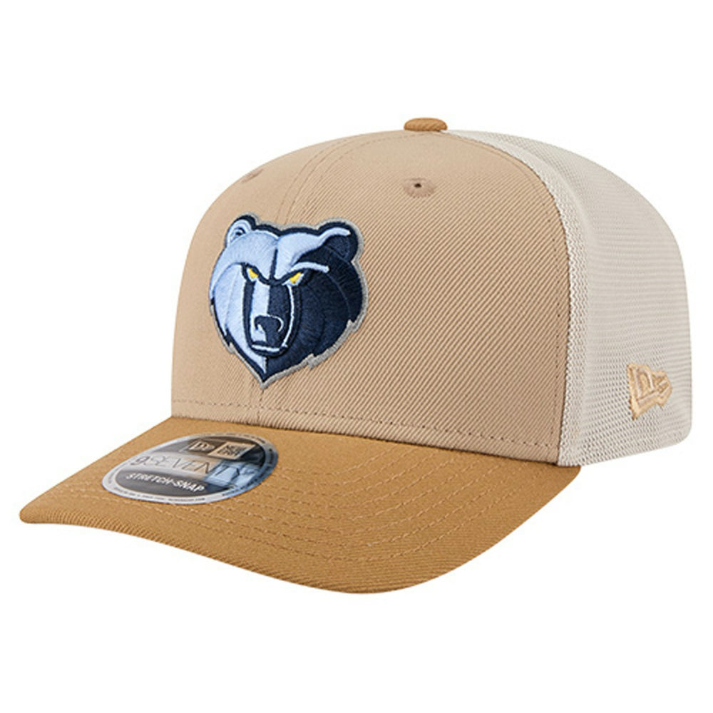 New Era Memphis Grizzlies Two-Tone 9SEVENTY Adjustable Trucker Hat Tan/Light Brown