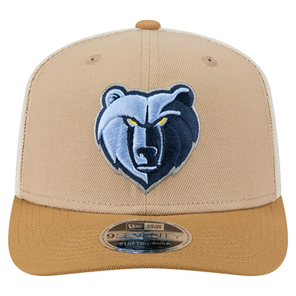 New Era Memphis Grizzlies Two-Tone 9SEVENTY Adjustable Trucker Hat Tan/Light Brown