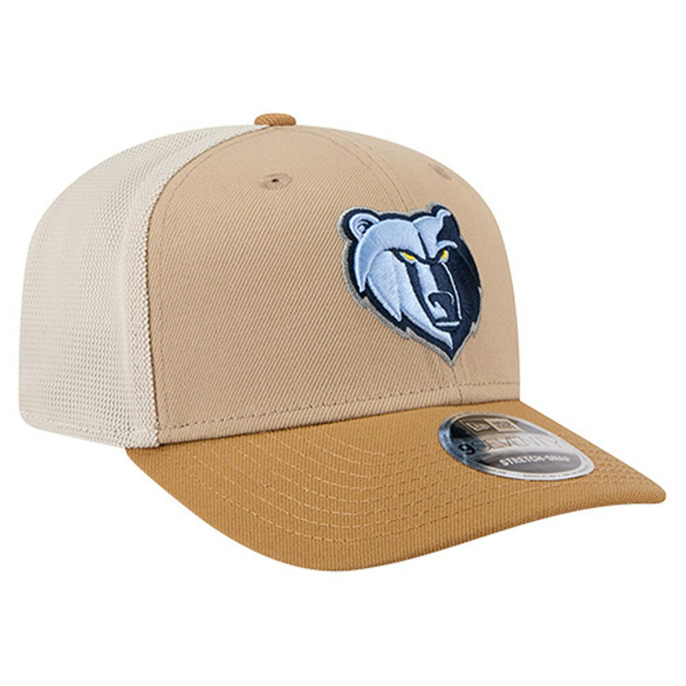 New Era Memphis Grizzlies Two-Tone 9SEVENTY Adjustable Trucker Hat Tan/Light Brown