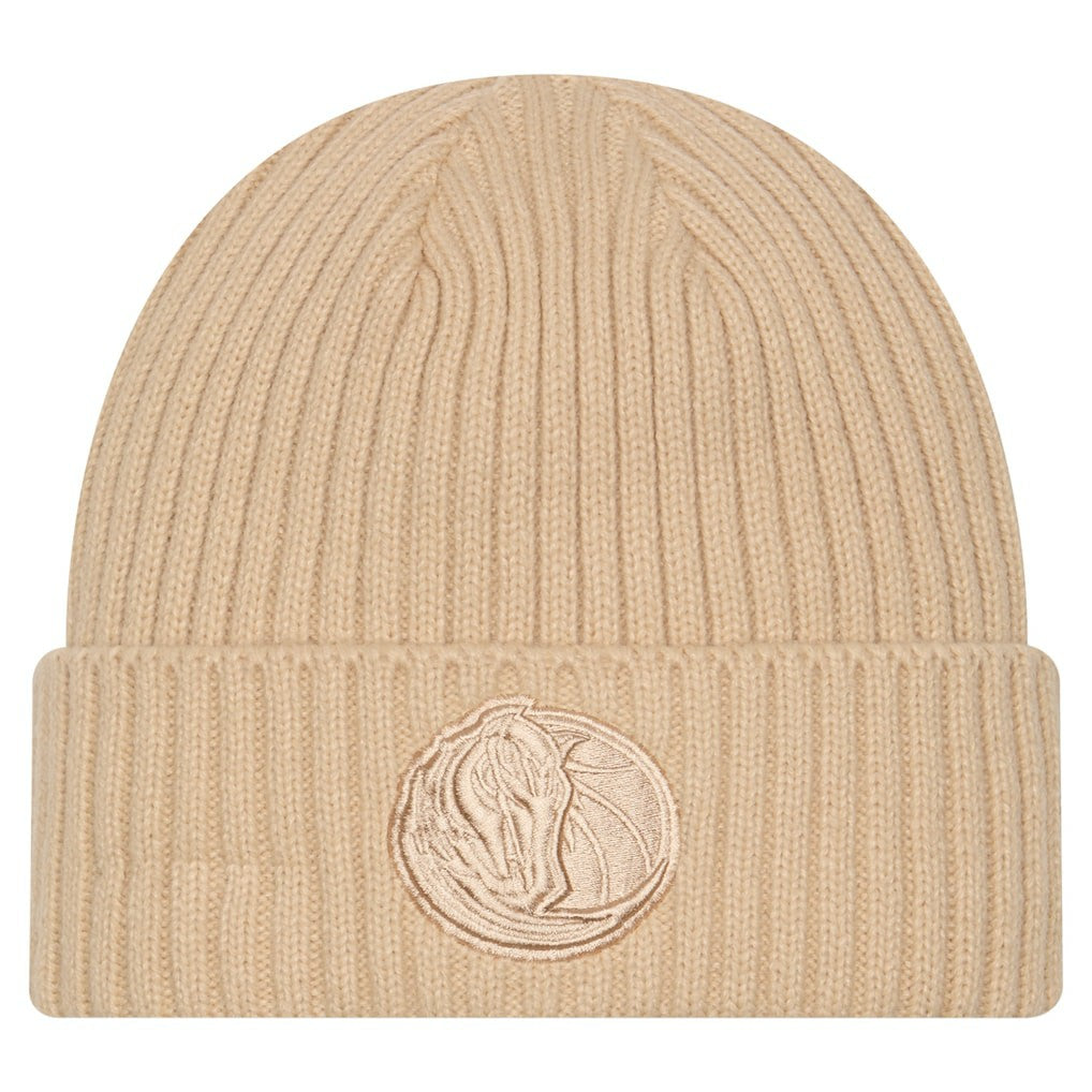 New Era Dallas Mavericks Color Pack Cuffed Knit Hat Tan