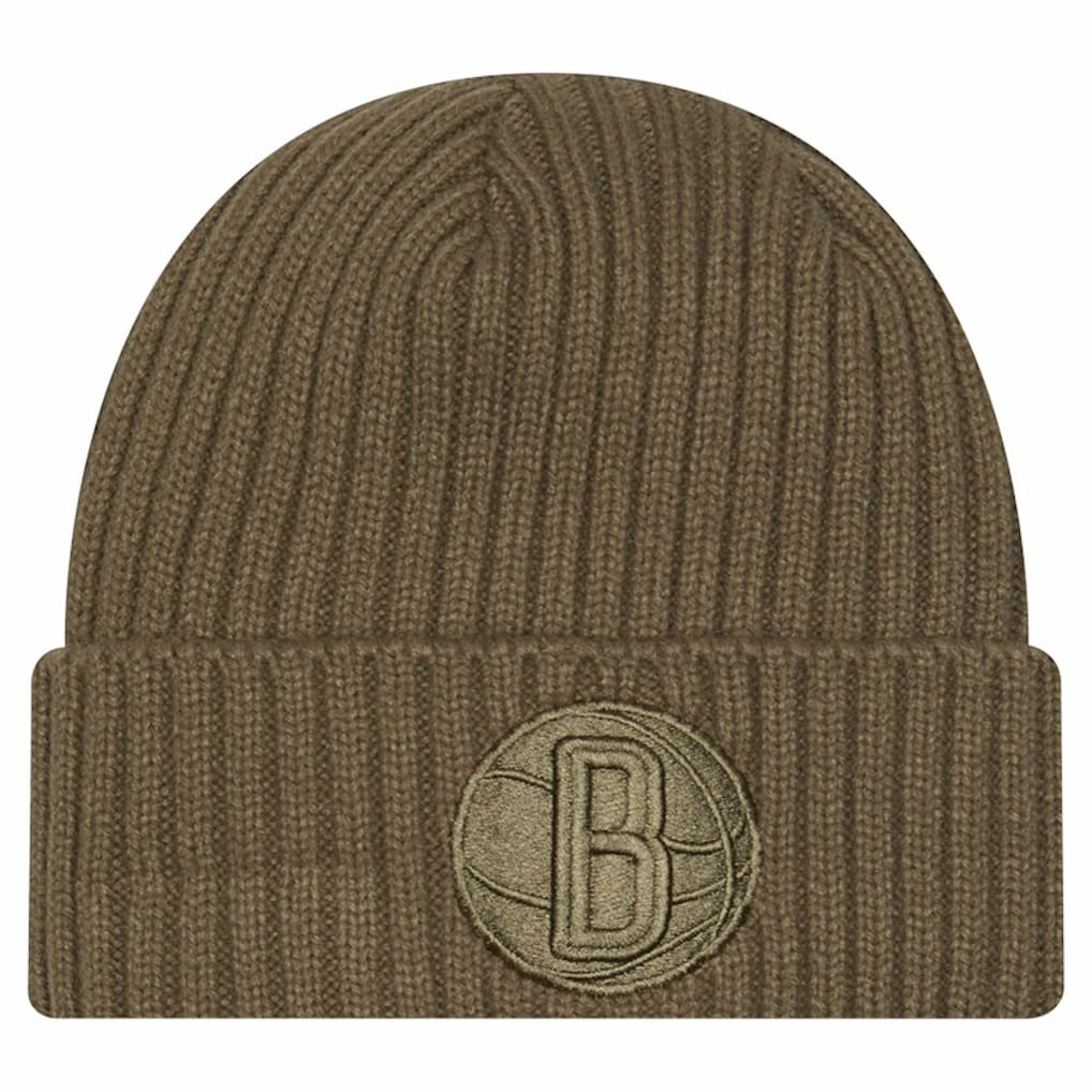 New Era Brooklyn Nets Color Pack Cuffed Knit Hat Olive