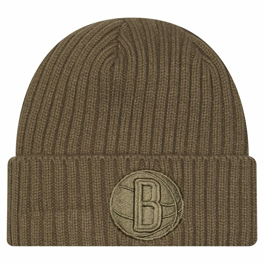 New Era Brooklyn Nets Color Pack Cuffed Knit Hat Olive