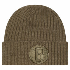 New Era Brooklyn Nets Color Pack Cuffed Knit Hat Olive
