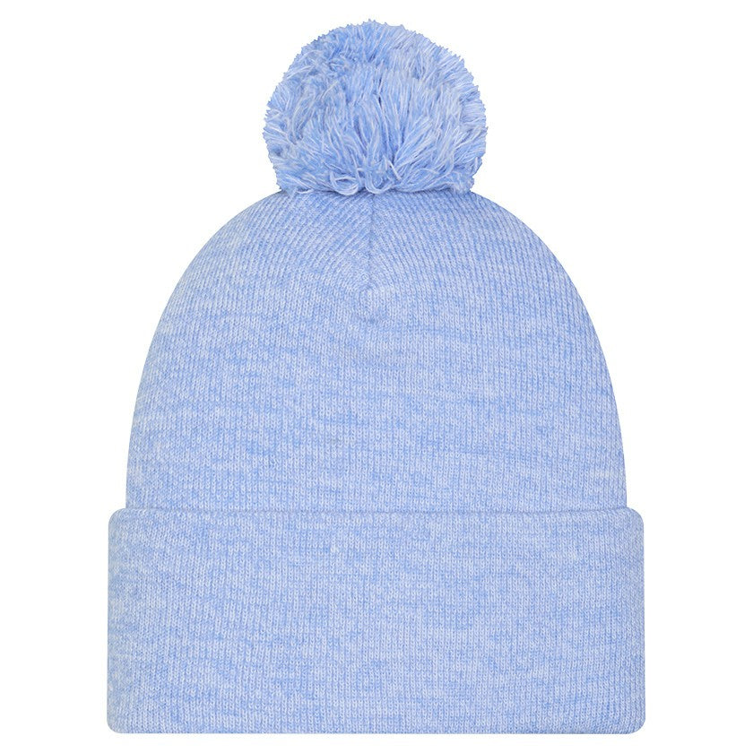 New Era Memphis Grizzlies Marled Cuffed Knit Hat with Pom Light Blue