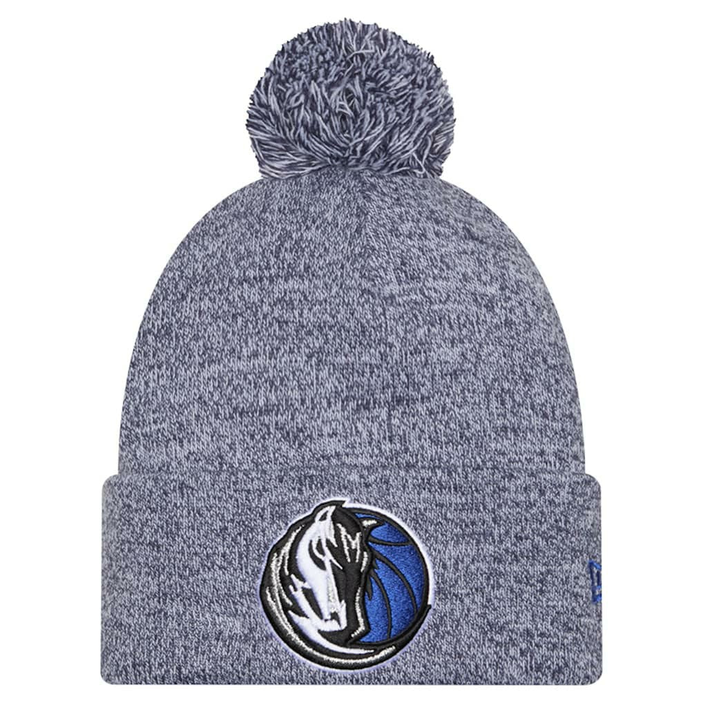 New Era Dallas Mavericks Marled Cuffed Knit Hat with Pom Navy