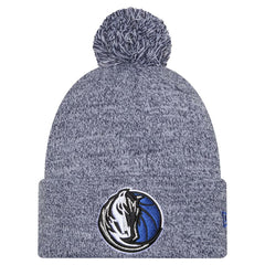 New Era Dallas Mavericks Marled Cuffed Knit Hat with Pom Navy