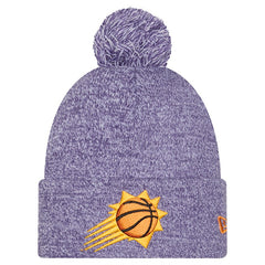 New Era Phoenix Suns Marled Cuffed Knit Hat with Pom Purple