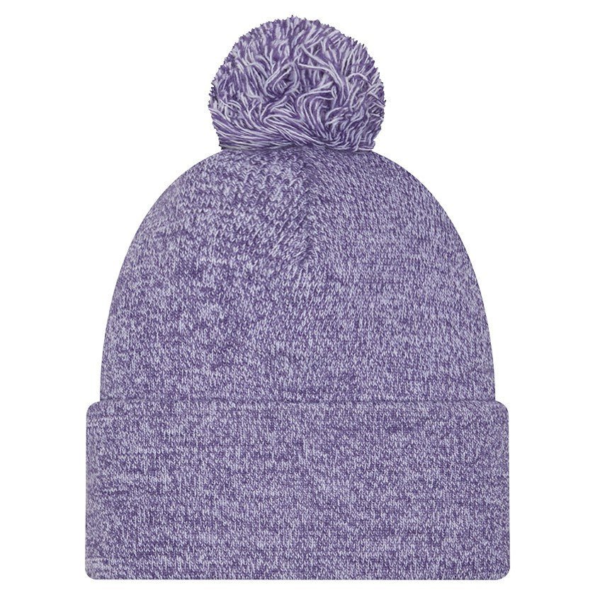New Era Phoenix Suns Marled Cuffed Knit Hat with Pom Purple