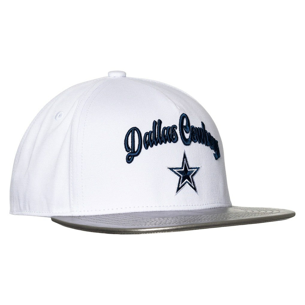 Dallas Cowboys The Wild Collective Women's Two-Tone Snapback Hat - White/Silver - NFL